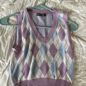 Plaid sweater vest